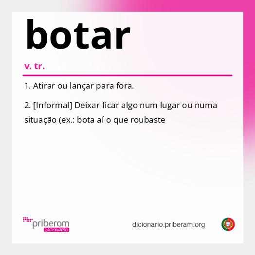 Significado de botar